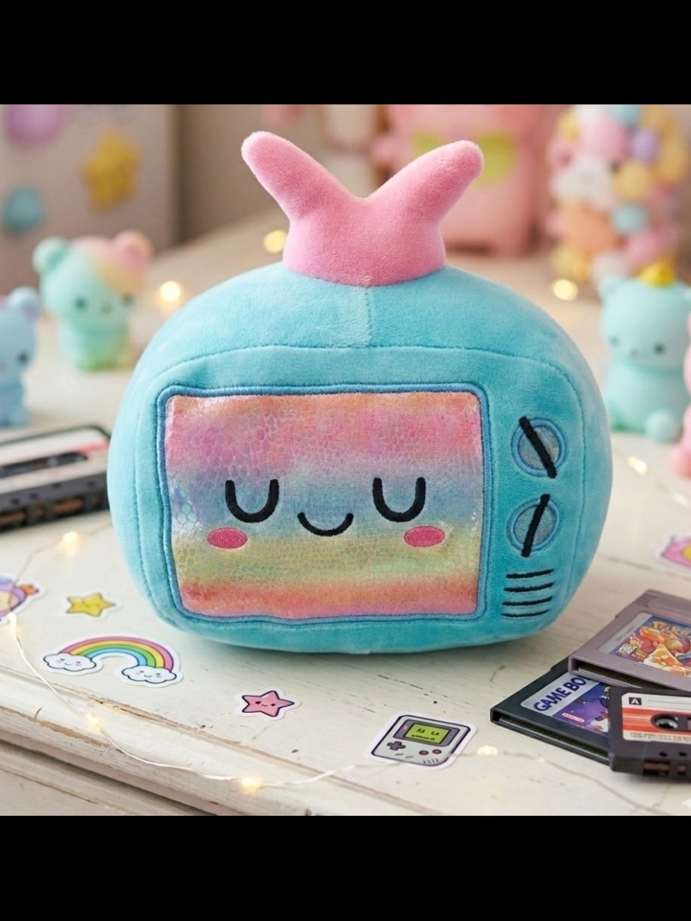 Nanco Kawaii Nostalgia TV Plushie-NWOT